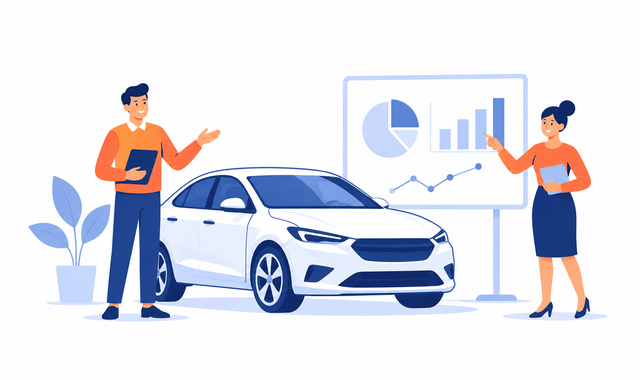 Illustration representing Automotive social media content