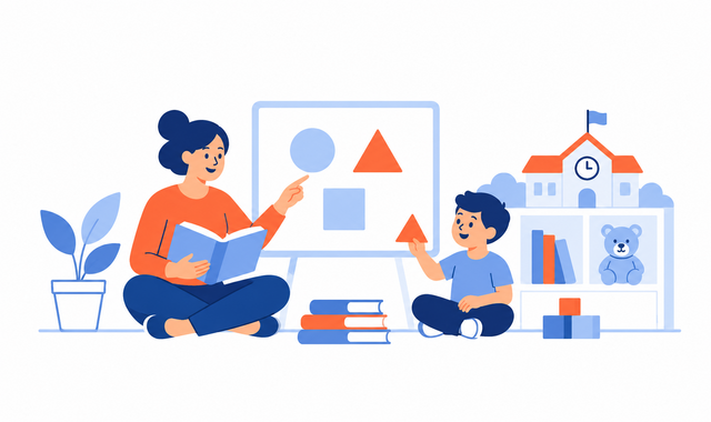Illustration representing Education & Childcare social media content