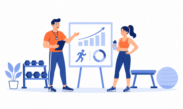 Illustration representing Fitness & Sports social media content