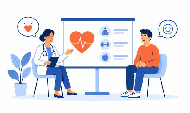 Illustration representing Health & Wellness social media content