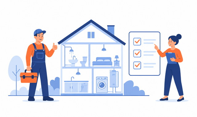 Illustration representing Home Services social media content