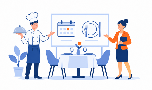 Illustration representing Restaurants & Hospitality social media content