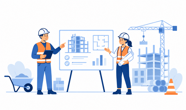 Illustration representing Trades & Construction social media content