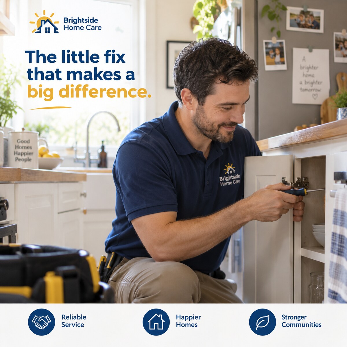 Home Services social media content example: The little fix that makes a big difference.