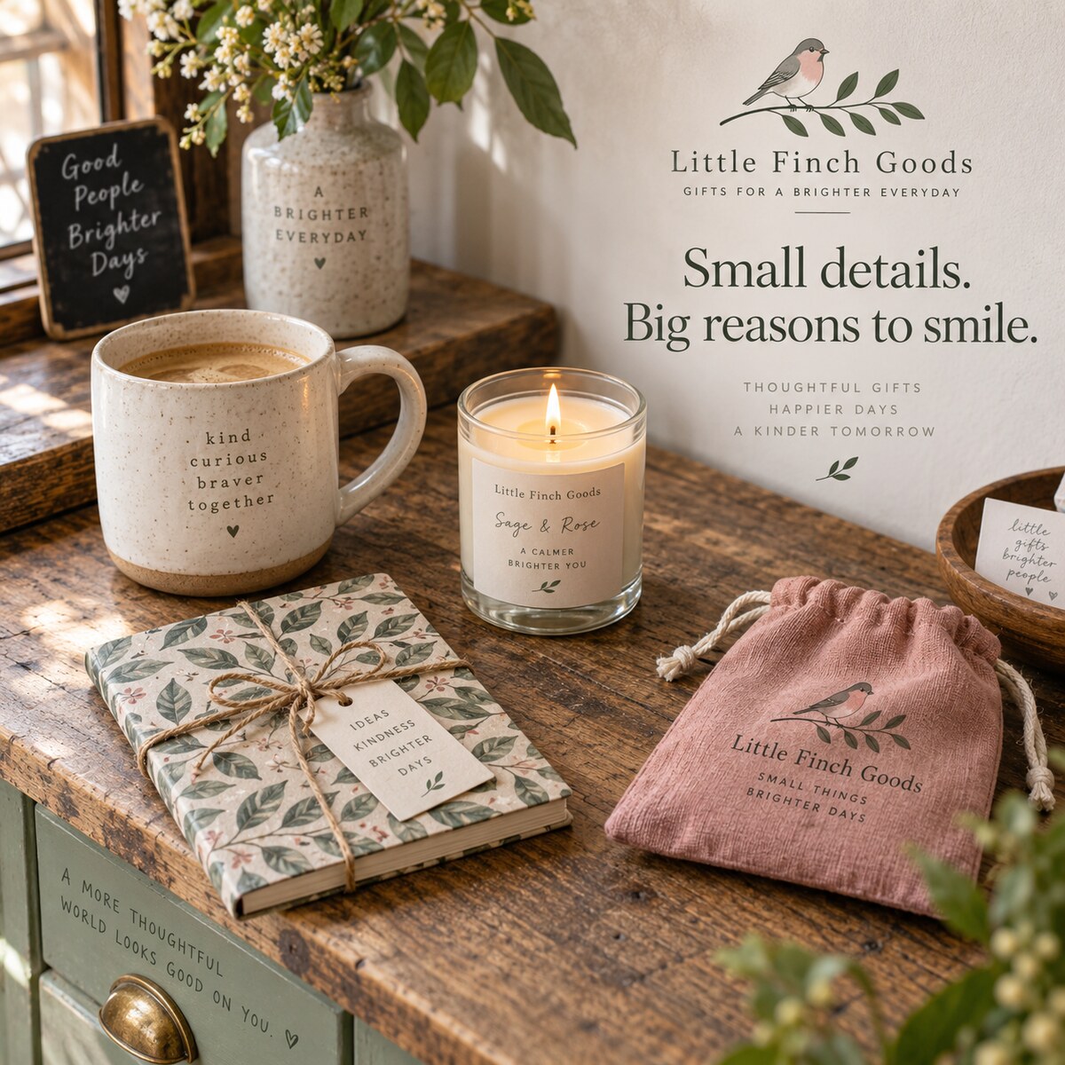 Retail social media content example: Small details. Big reasons to smile.