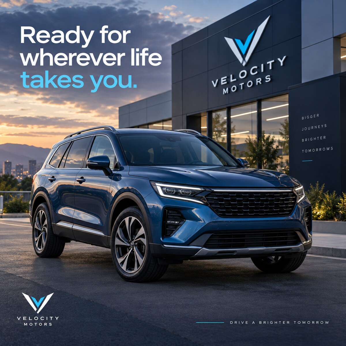 Automotive social media content example: Ready for wherever life takes you.